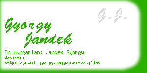 gyorgy jandek business card